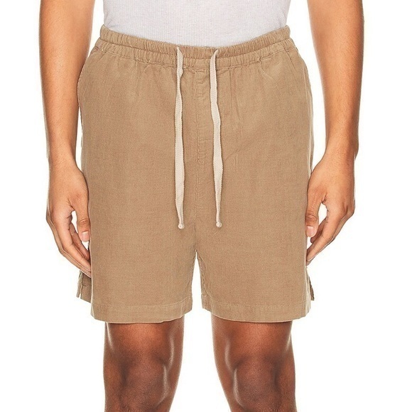 Frame Spring Cord Lightweight Corduroy Shorts in Dark Beige Size Large New - Picture 1 of 7
